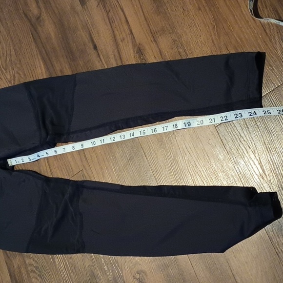 Varley Black High Waisted Skinny Sheer Mesh Panel Leggings A28 - Picture 6 of 7